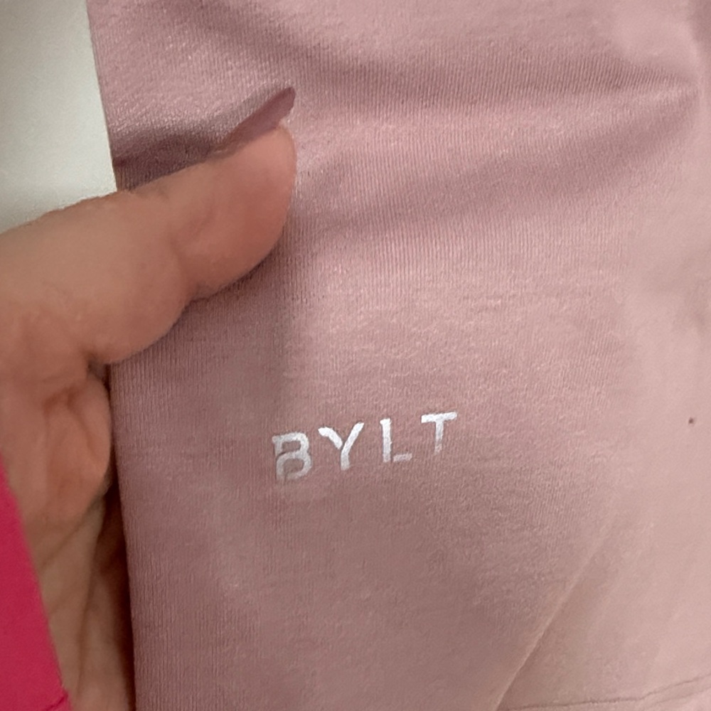 BYLT Basics Men's Shirt in Pink and Dark Purple - Picture 3 of 7